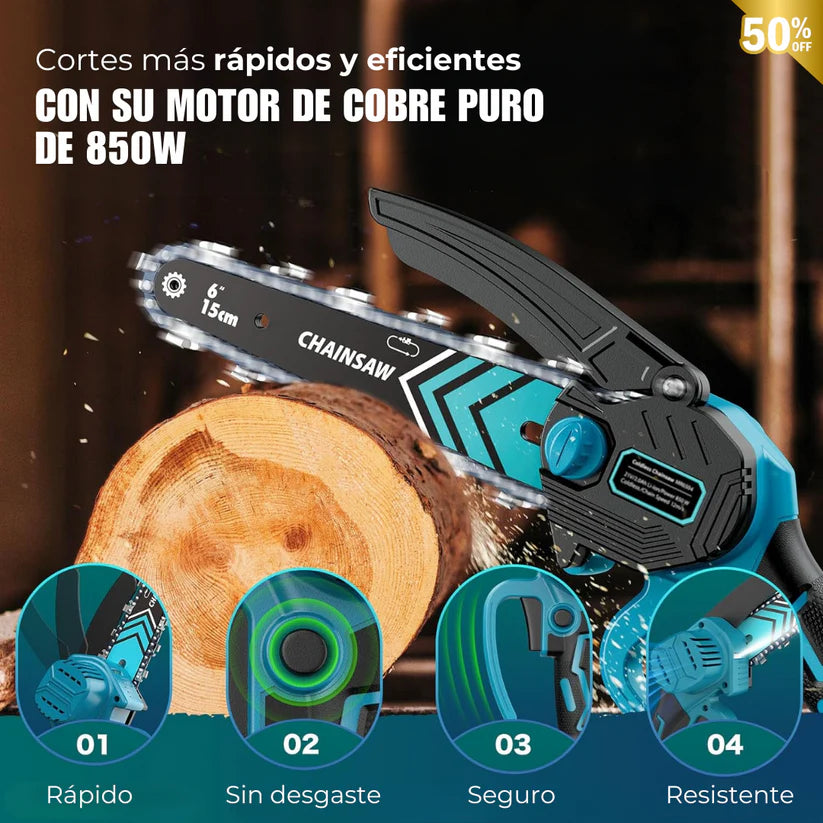 Mini Motosierra De Mano 2 Bateria