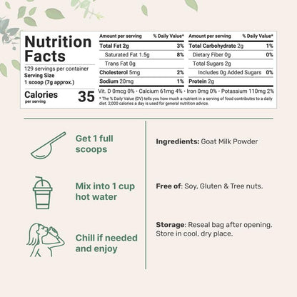 Leche de Cabra en Polvo (Importado De Estados Unidos)