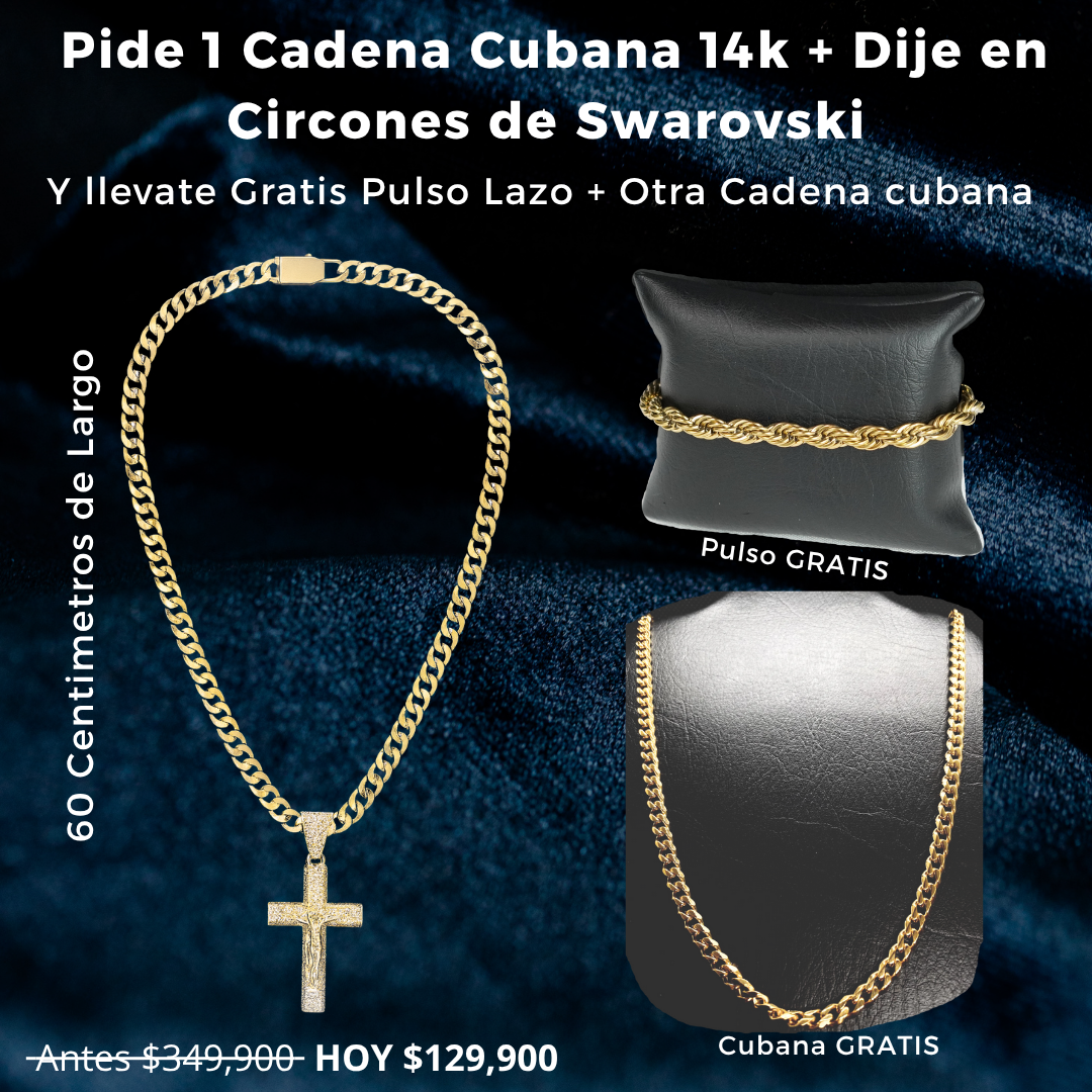 2 CUBANAS-DIJE, PULSERA LASO