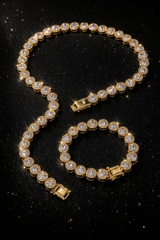 Cadena Diamante Swarovski + Pulsera GRATIS  | Estuche de lujo