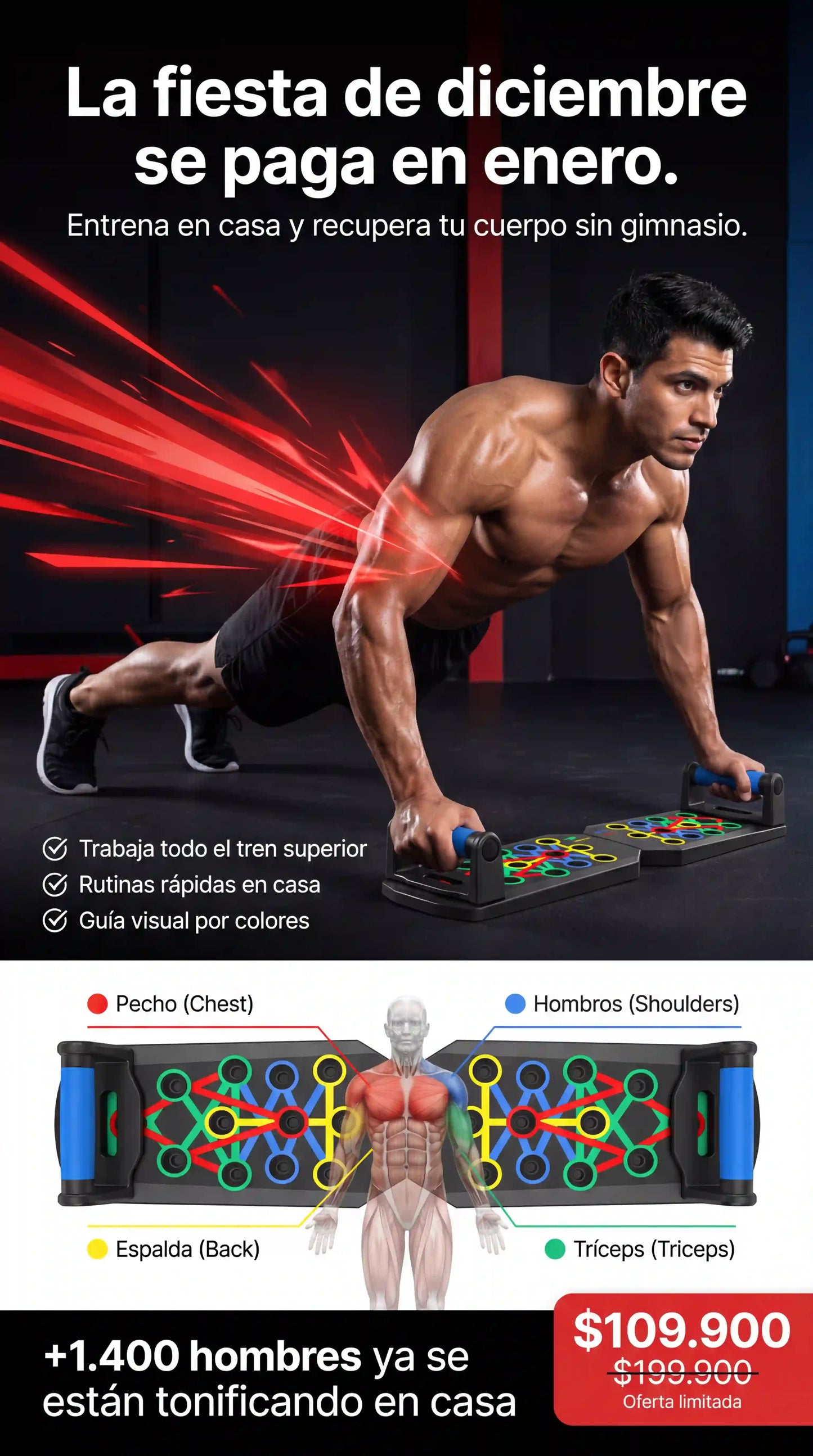 Elite Force Xtreme Tablero de Flexiones Profesional